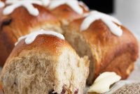Zesty Lemon Blueberry Hot Cross Buns