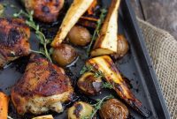 Sweet and Tangy Sheet Pan Honey Mustard Chicken