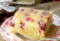 Golden Butter-Kissed Cranberry Cake