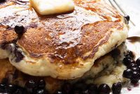 Golden Buttermilk Blueberry Flapjacks