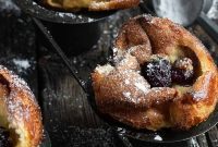 Crisp Sugared Blackberry Popovers