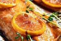 Mandarin Orange Glazed Salmon and Trout