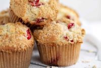 Tangy Sweet Strawberry Rhubarb Muffins