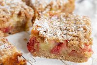 Golden Rhubarb Custard Bake