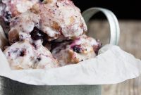 Luscious Glazed Fresh Blueberry Fritters