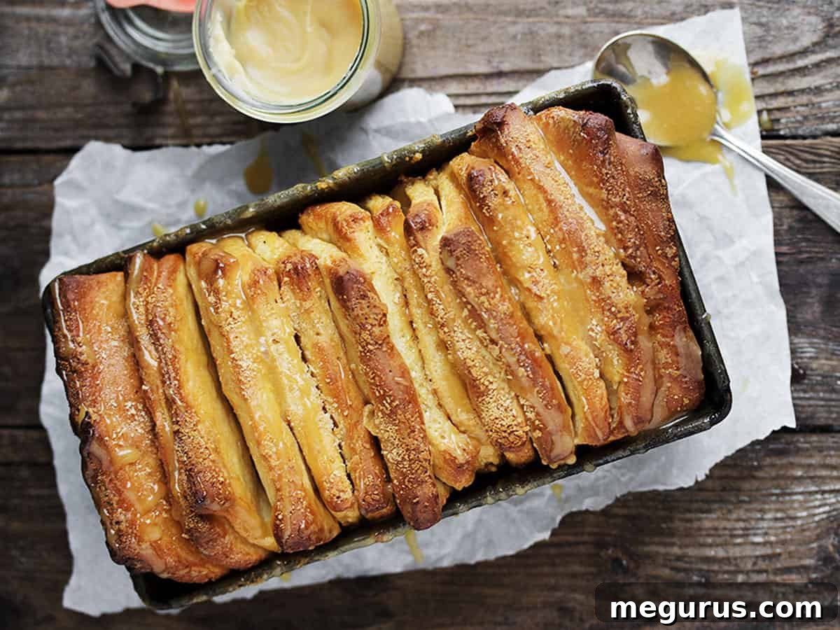 maple pull apart bread in loaf pan