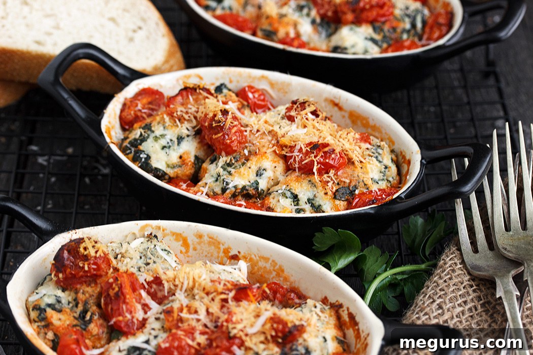 Meatless Monday: Ricotta and Spinach Gnudi baked in tomato sauce