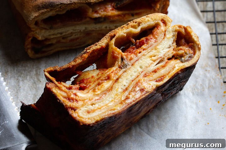 Italian scaccia sliced on parchment paper