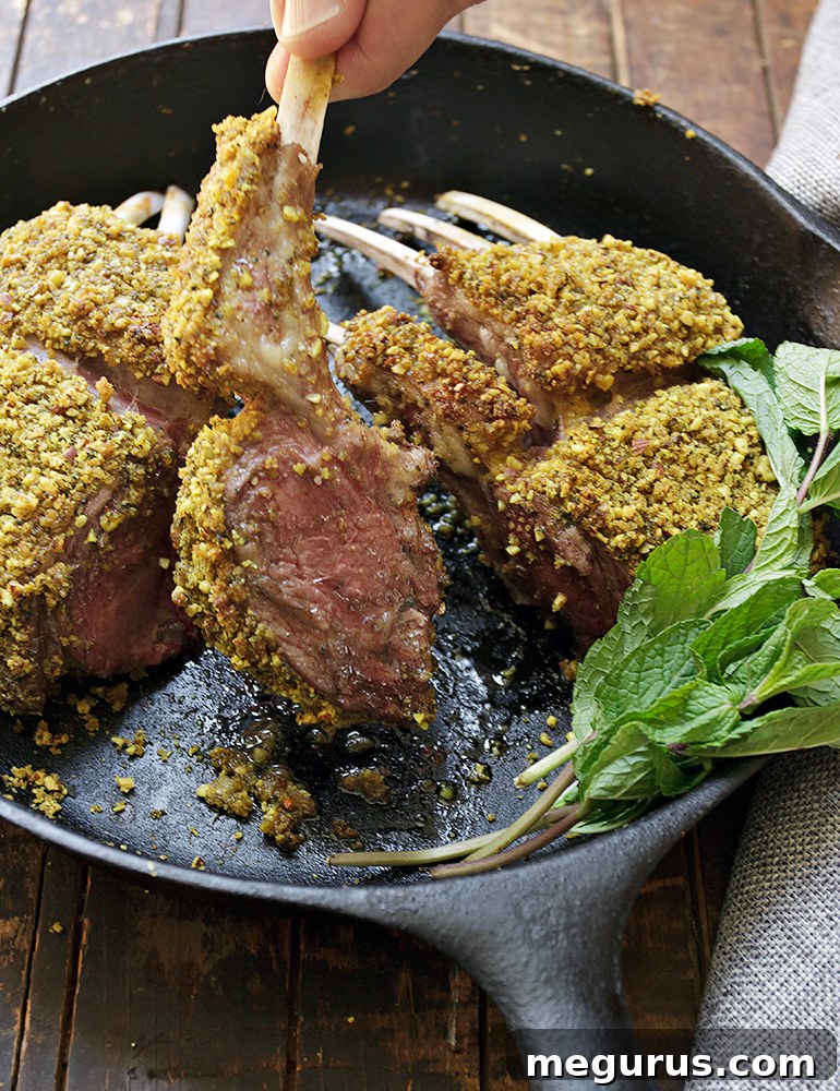 Almond Panko Crusted Lamb Lollipops beautifully plated.