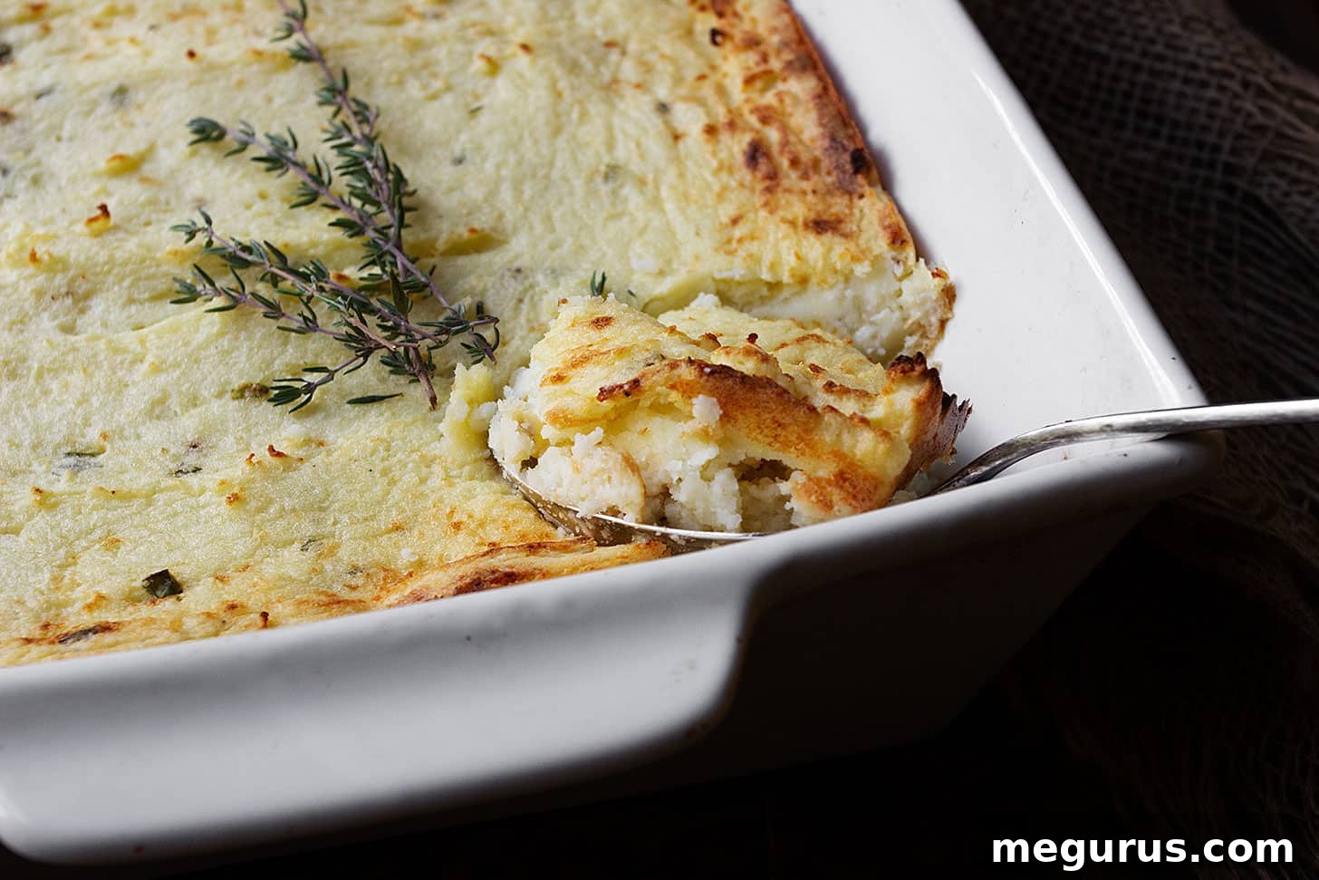 make ahead mashed potato casserole in casserole dish