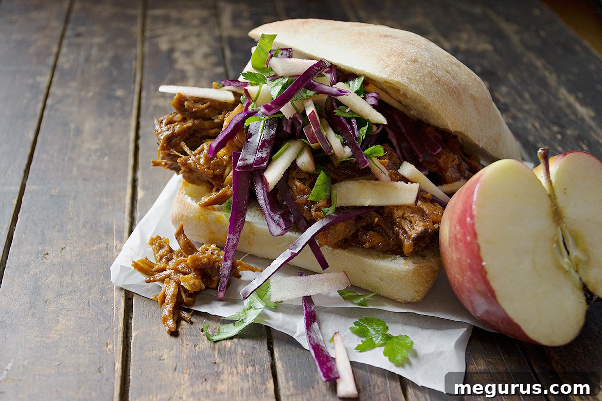 Delicious Apple Pulled Pork Sandwiches ready to serve