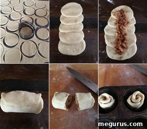 Sticky Apple Cinnamon Rose Buns How to Shape