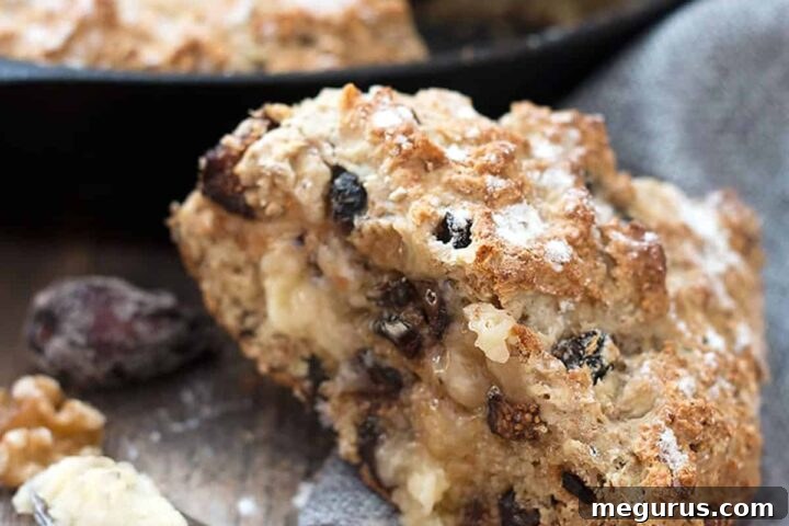 Fig and Walnut Soda Bread ready to be served
