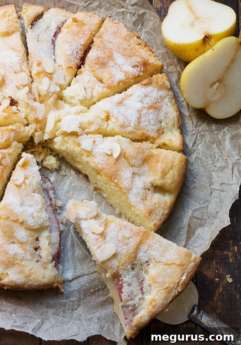 French Pear Cake with Creme Fraiche