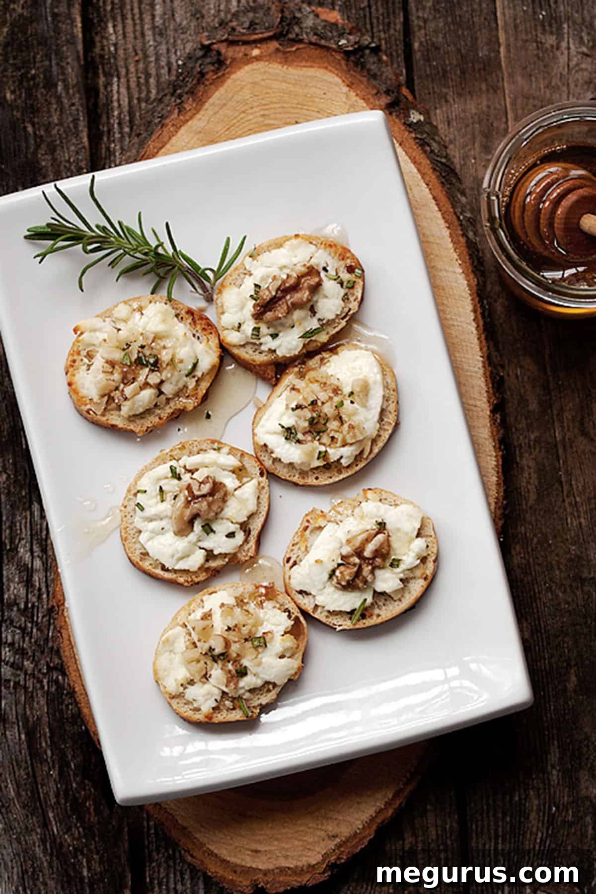Delicious Goat Cheese Crostini, ready to serve