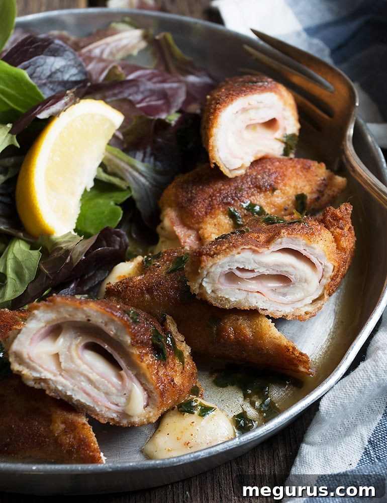 Pork Cordon Bleu with Lemon Pan Sauce