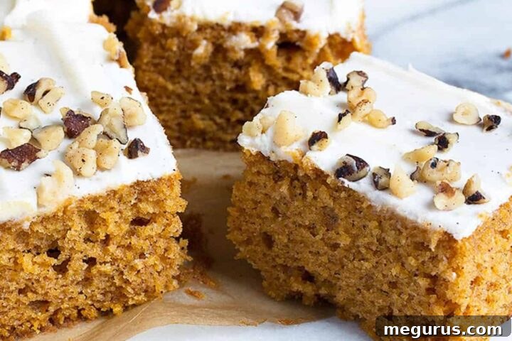 Pumpkin Sheet Cake with Cream Cheese Frosting