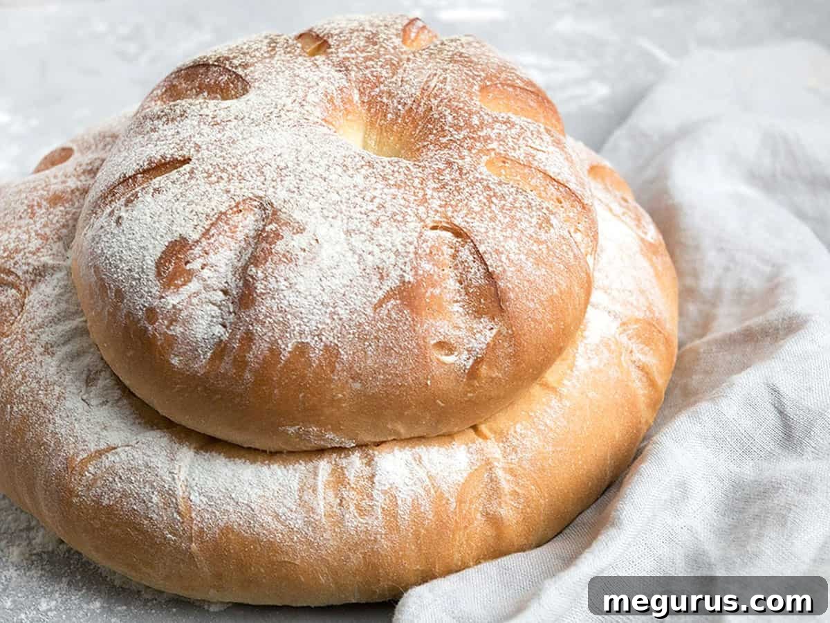 British cottage loaf on board