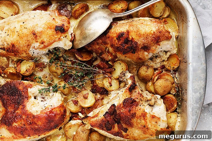 Honey Mustard Chicken with Potatoes and Bacon