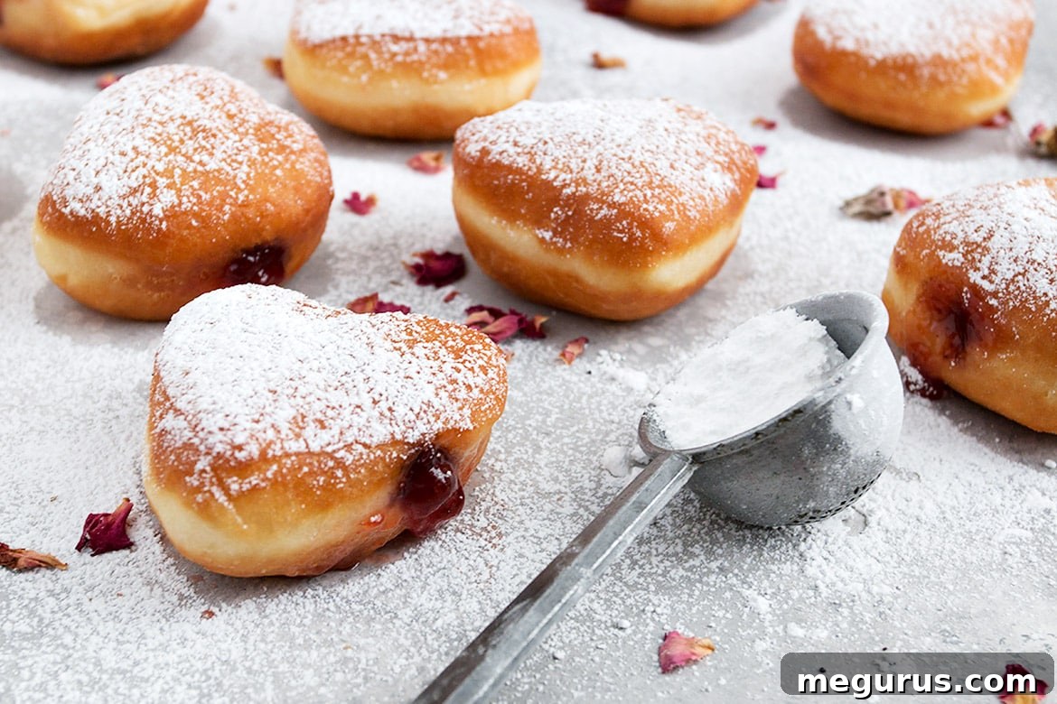 Heart Shaped Jelly Donuts