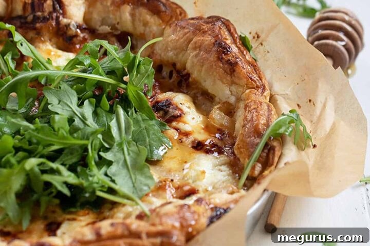 Delicious Goat Cheese Tart (Tarte au Chèvre) ready to serve.