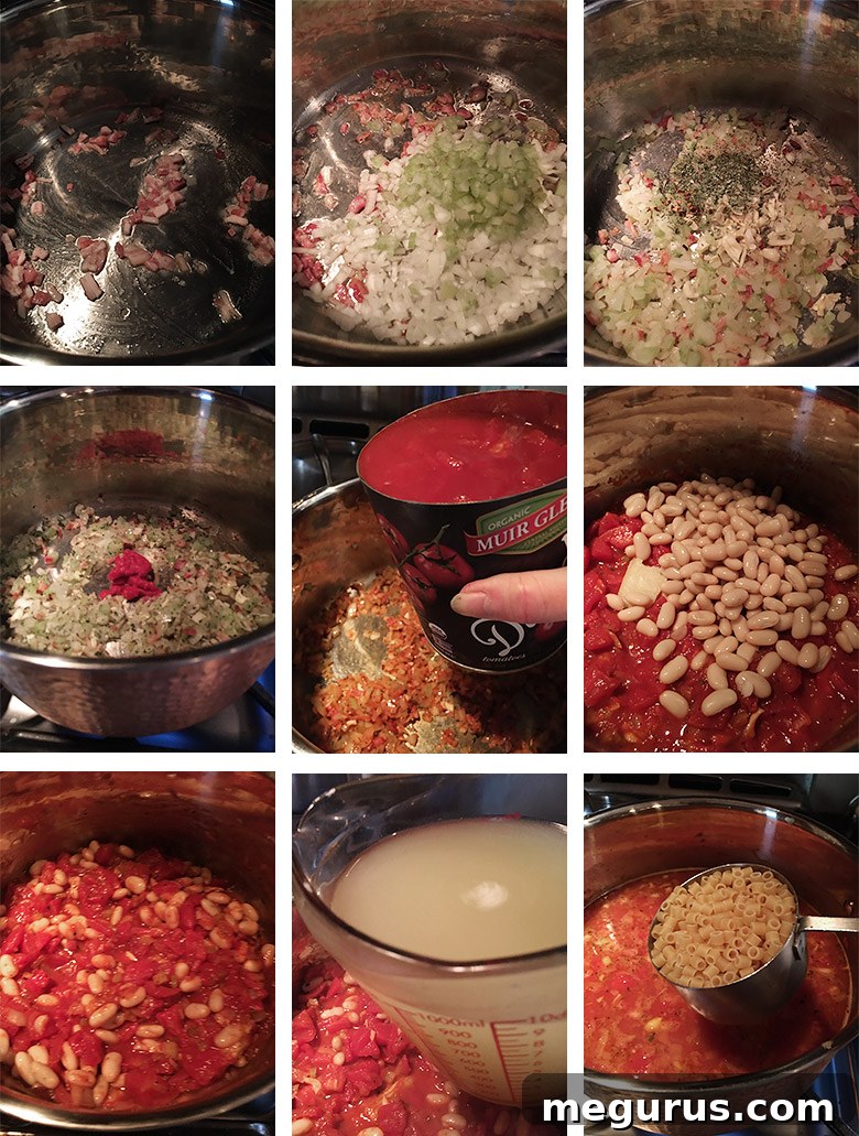 step by step photos of making pasta e fagioli