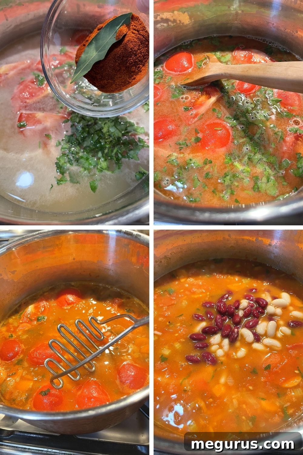 making Hungarian bean soup