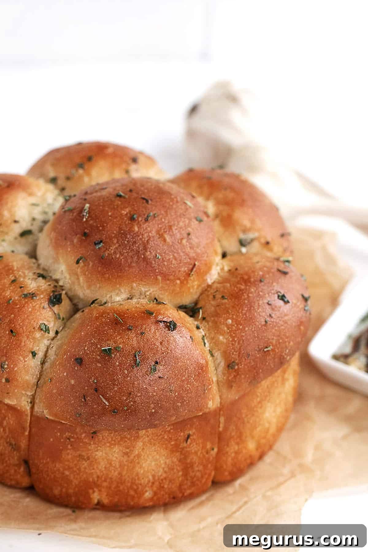 Pull Apart Garlic and Herb Focaccia Rolls, ready for baking