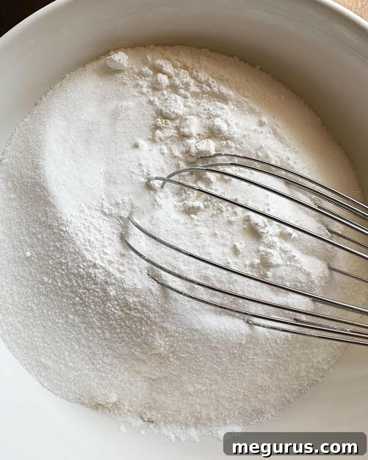 mixing dry ingredients in bowl