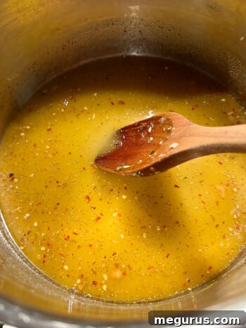 Brine ingredients in a pan, ready to heat.