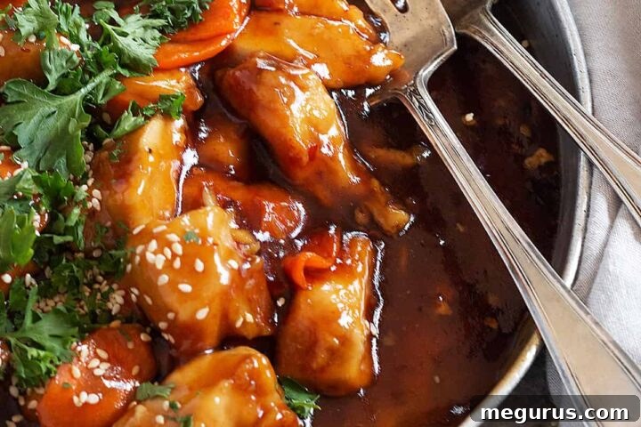General Tso's chicken with rice
