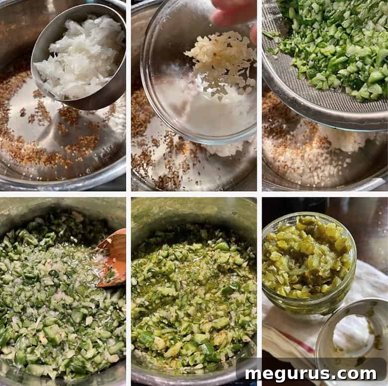 photo collage of steps to make dill pickle relish 3
