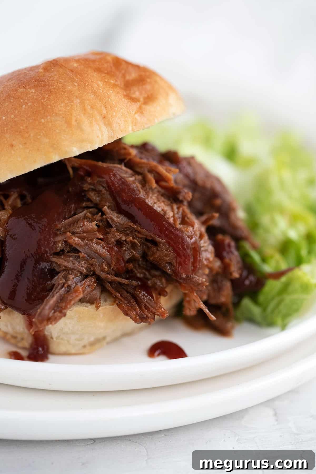 bbq beef on burger bun