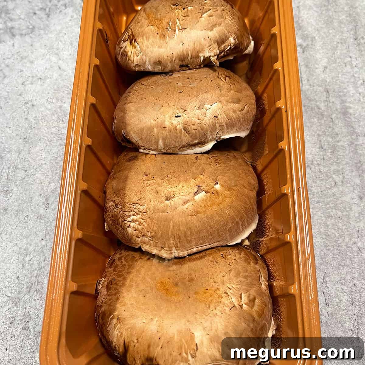 photo of portobello mushrooms in package