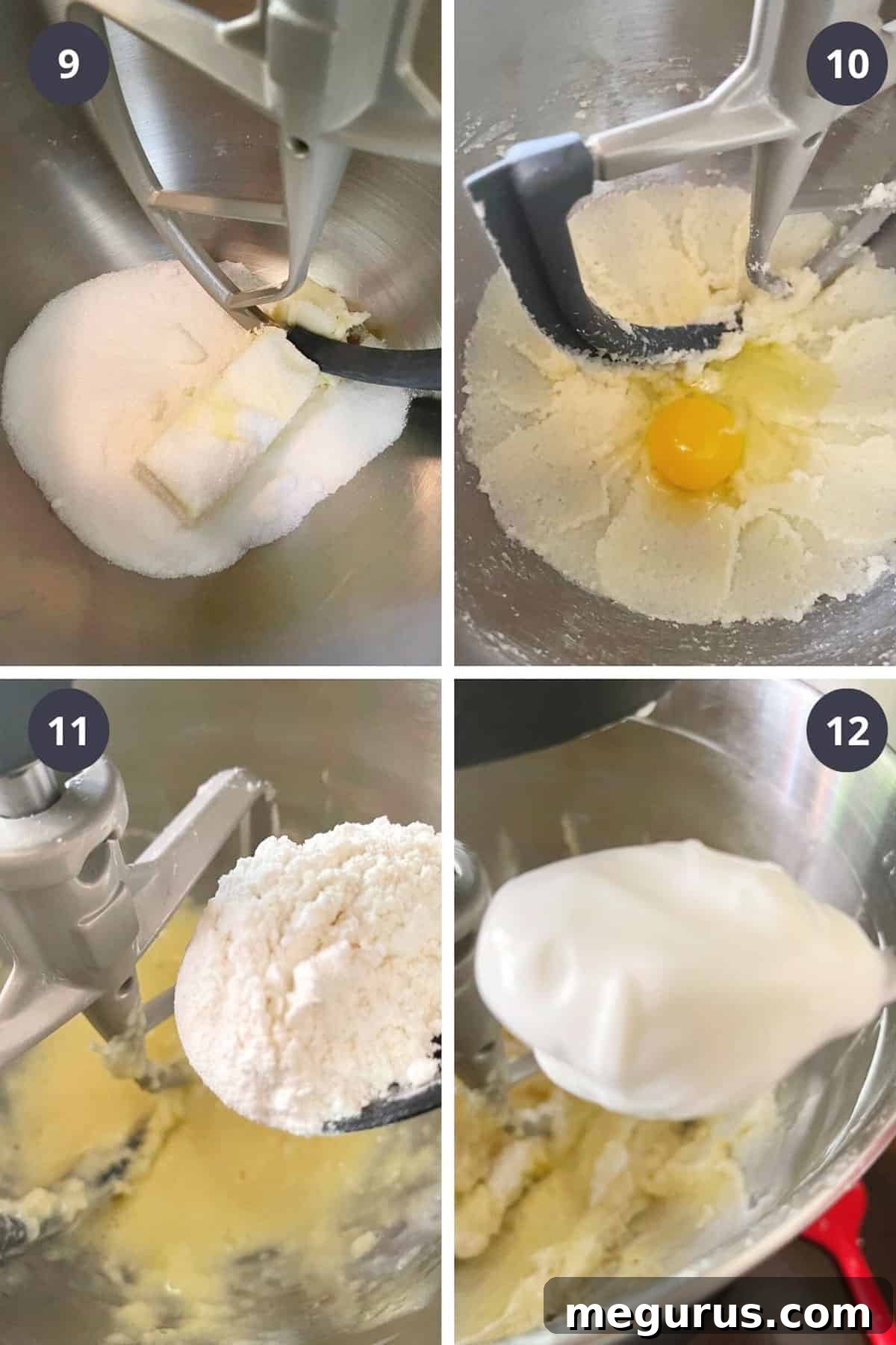 photo collage of steps to make French apple cake 3