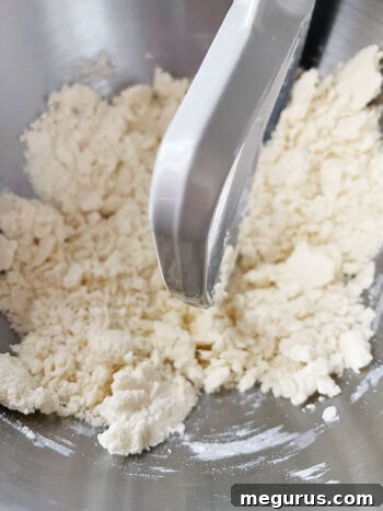 finished crumb mixture in a bowl
