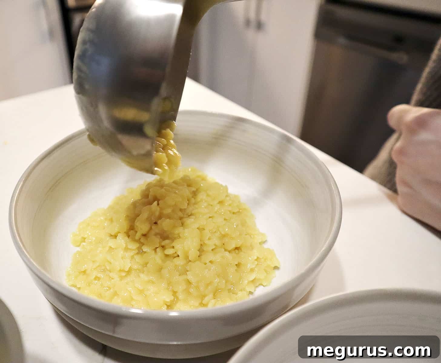 pastina in bowl with spoon