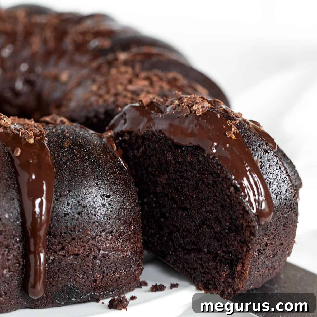 Nana's Chocolate Cake sliced