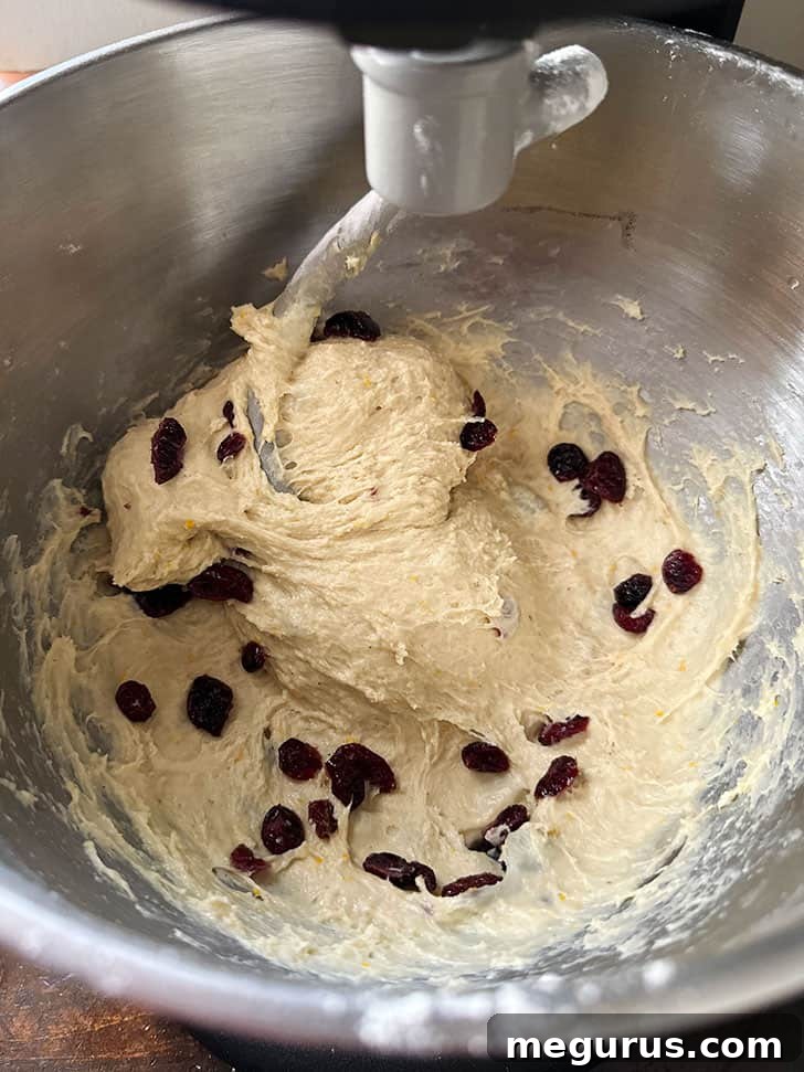 Yeast dough after initial mixing, showing its wet consistency before further kneading.