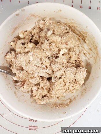dough after adding wet ingredients