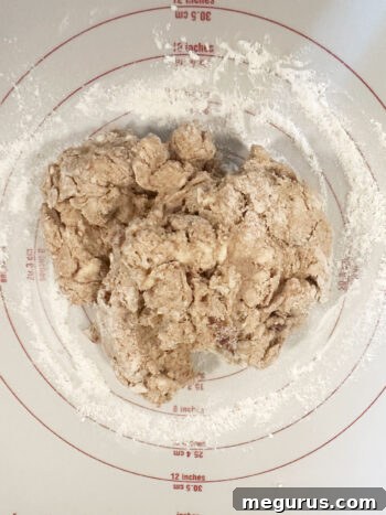 dough on floured work surface