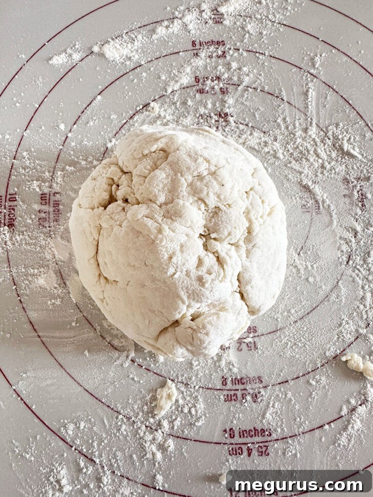 Dough removed to floured work surface.