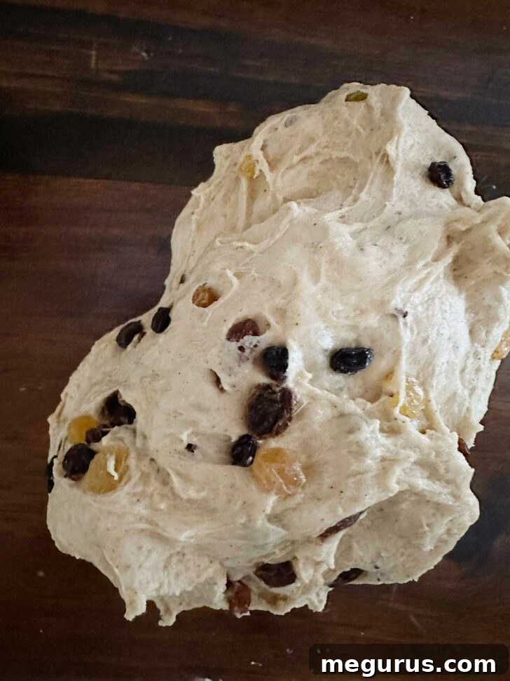 Finished dough removed to the counter.
