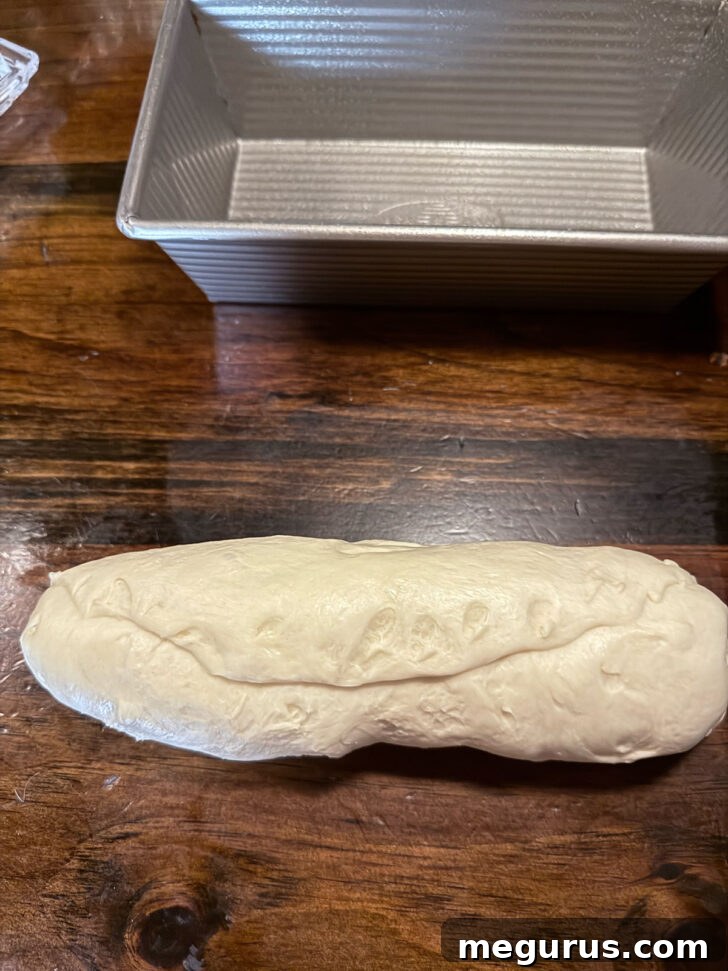 Seam pinched together after rolling.