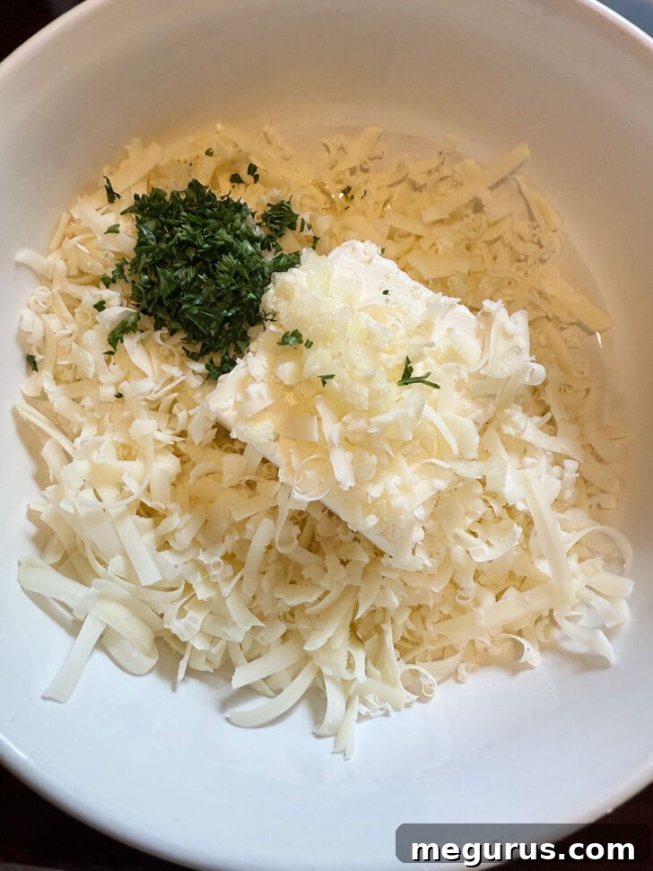 Dip ingredients in bowl before mixing together.