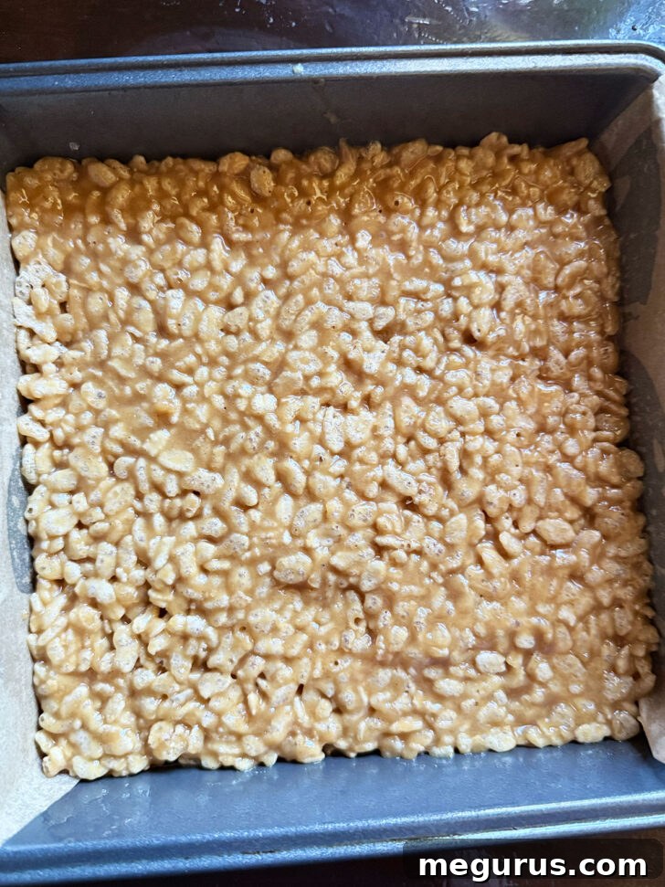 Base layer after pressing into the pan.