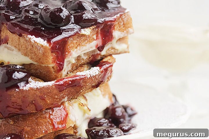 Cherry French Toast stacked